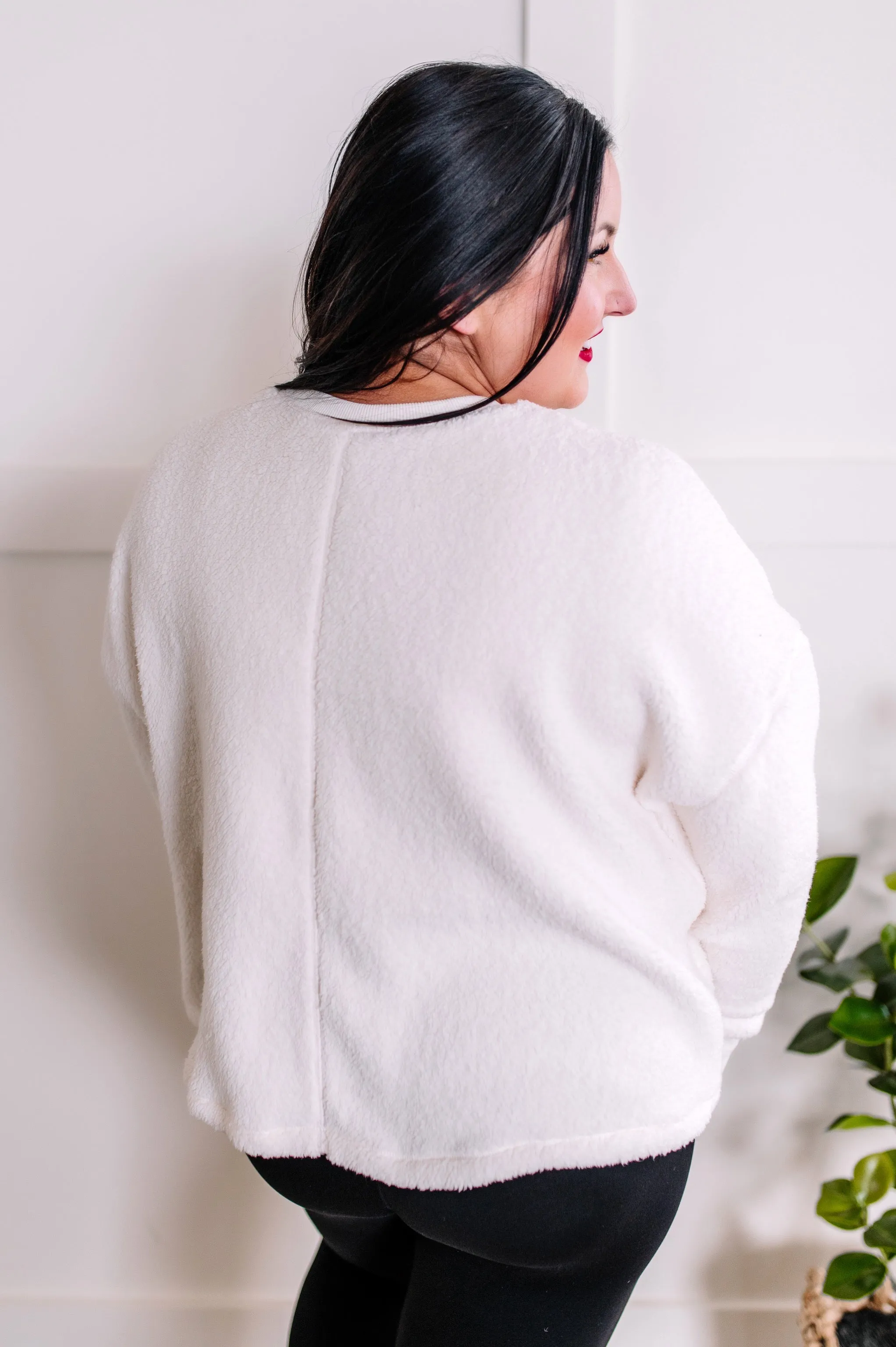 1.26 Cozy Teddy Pullover In Soft Ivory