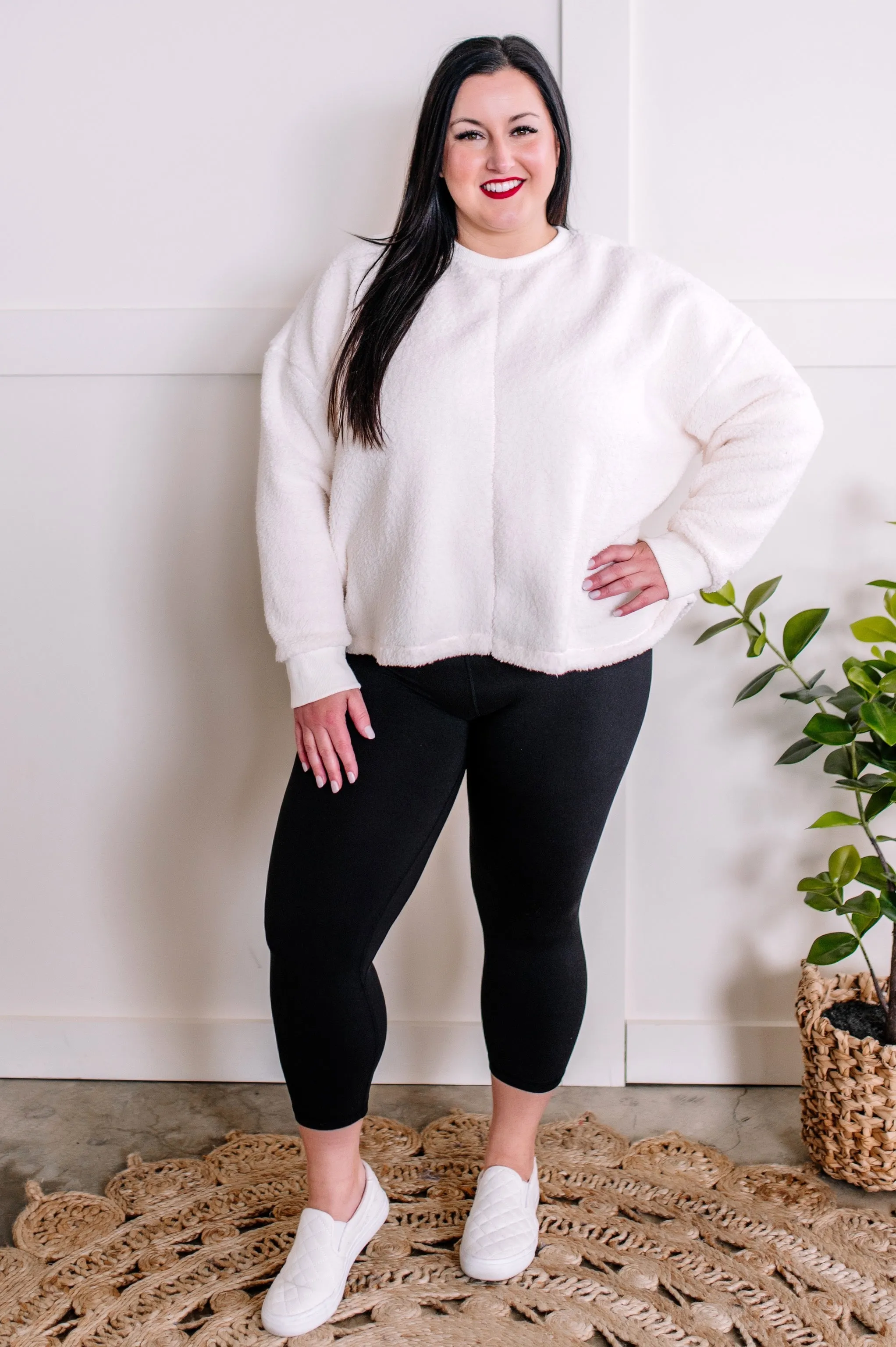 1.26 Cozy Teddy Pullover In Soft Ivory