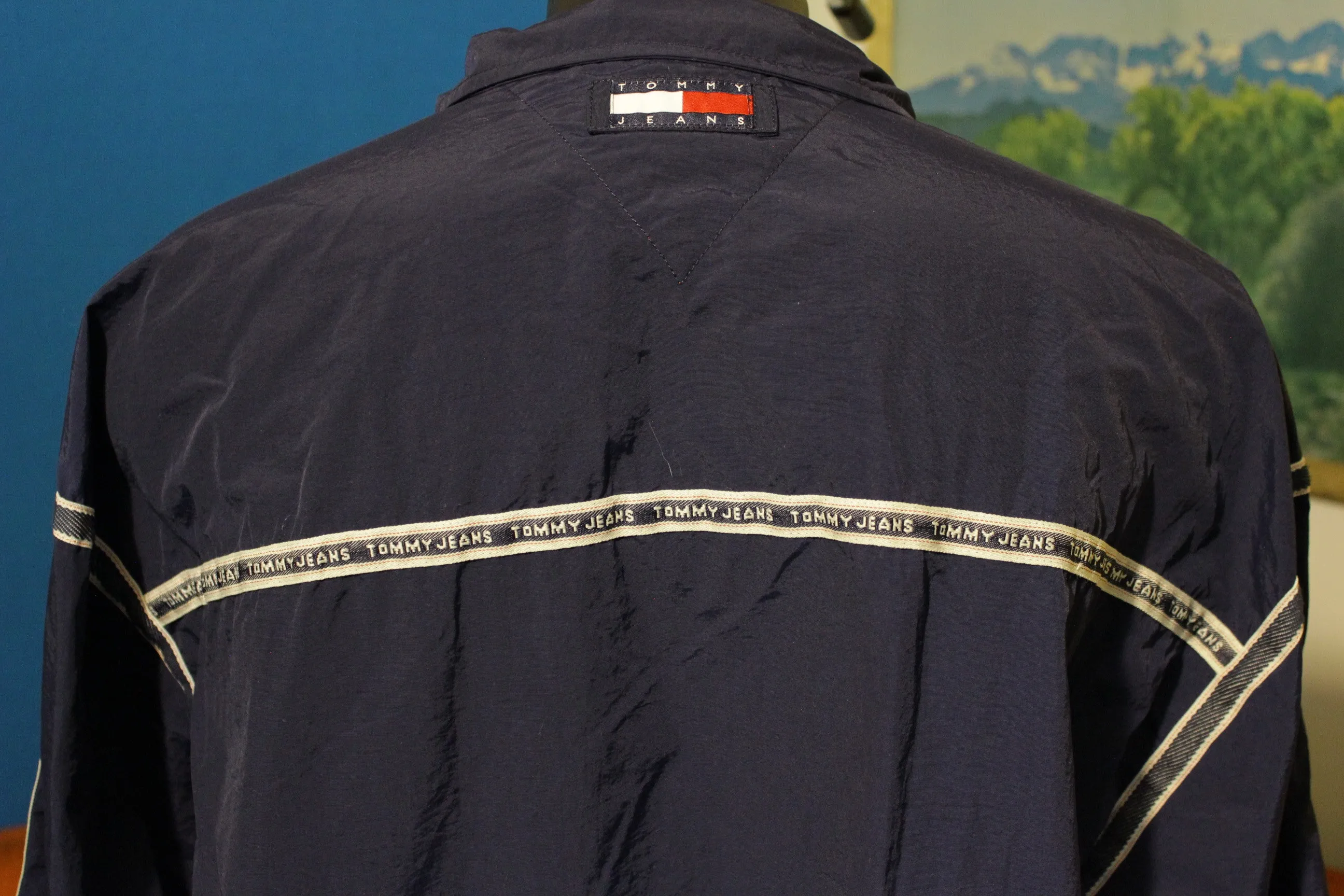 1999 Vintage Tommy Hilfiger Jeans Windbreaker Jacket.  2XL Excellent Shape