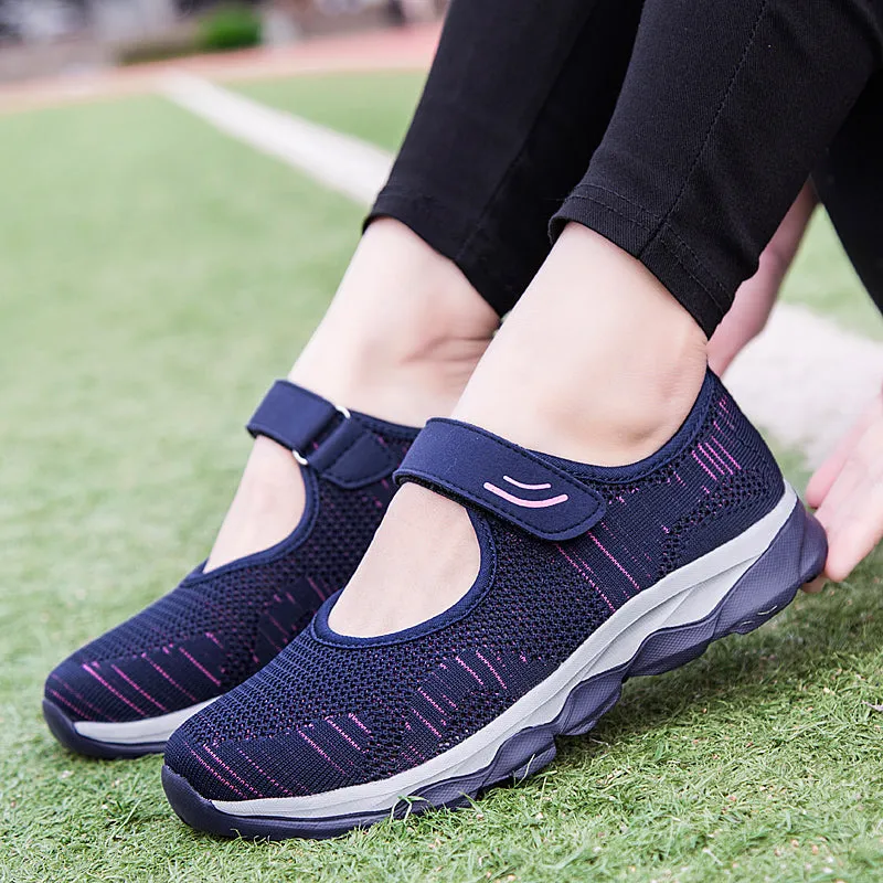 2023 Summer Fashion Women Flat Platform Shoes Woman Breathable Mesh Casual Sneakers Women Zapatos Mu