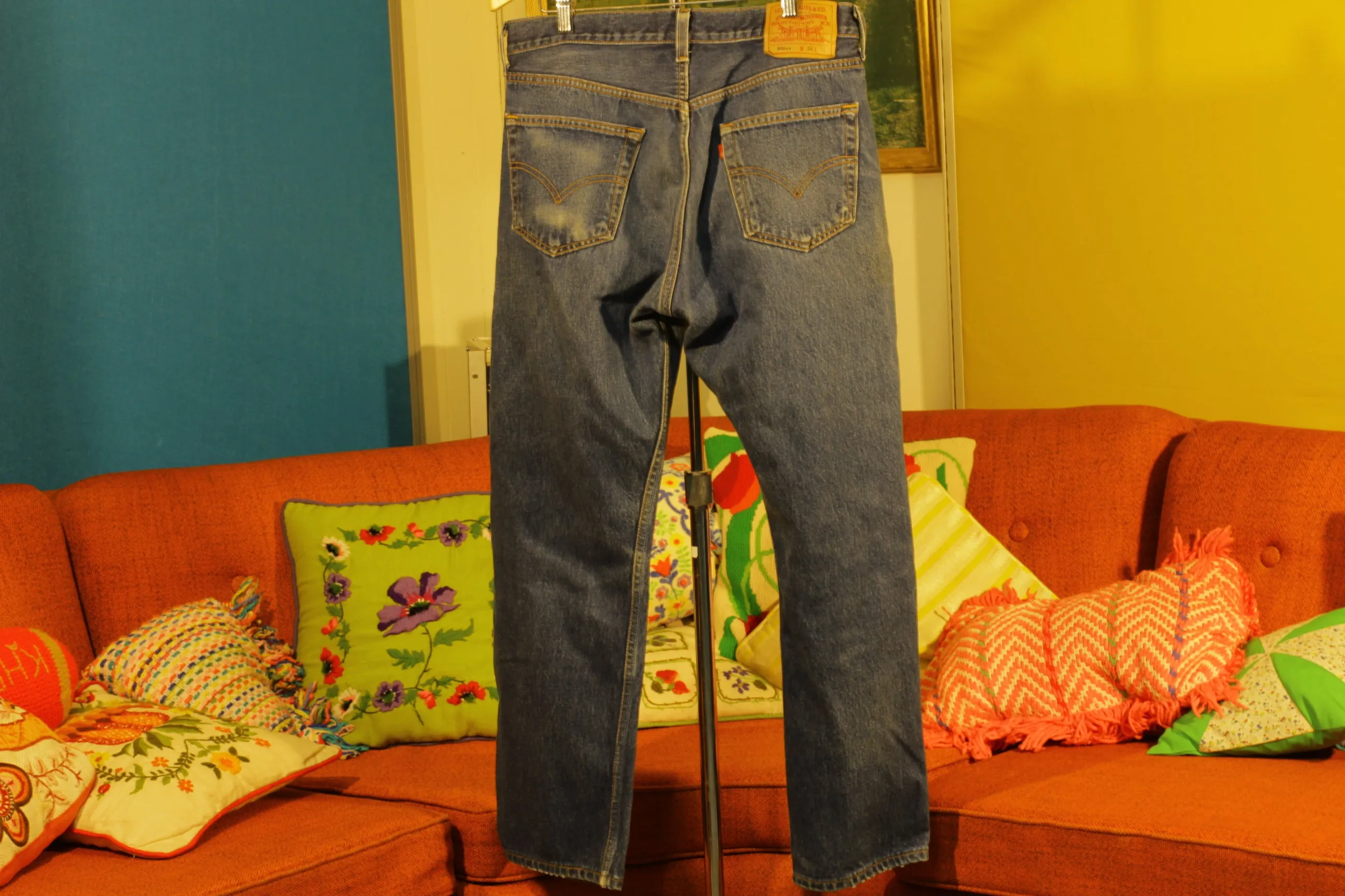 90s Levis 501 Button Fly Jeans. Vintage, Made in USA 501xx 34x27