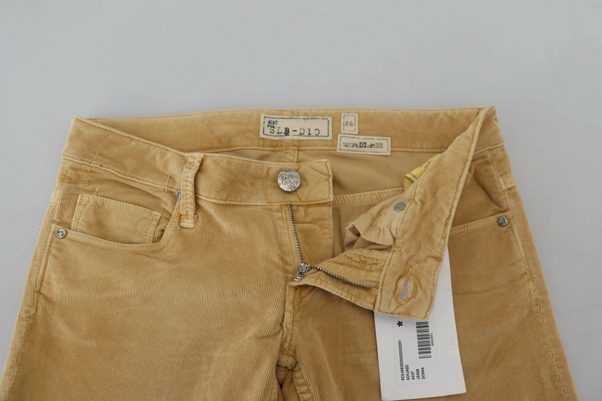 Acht Chic Brown Low Waist Skinny Corduroy Pants