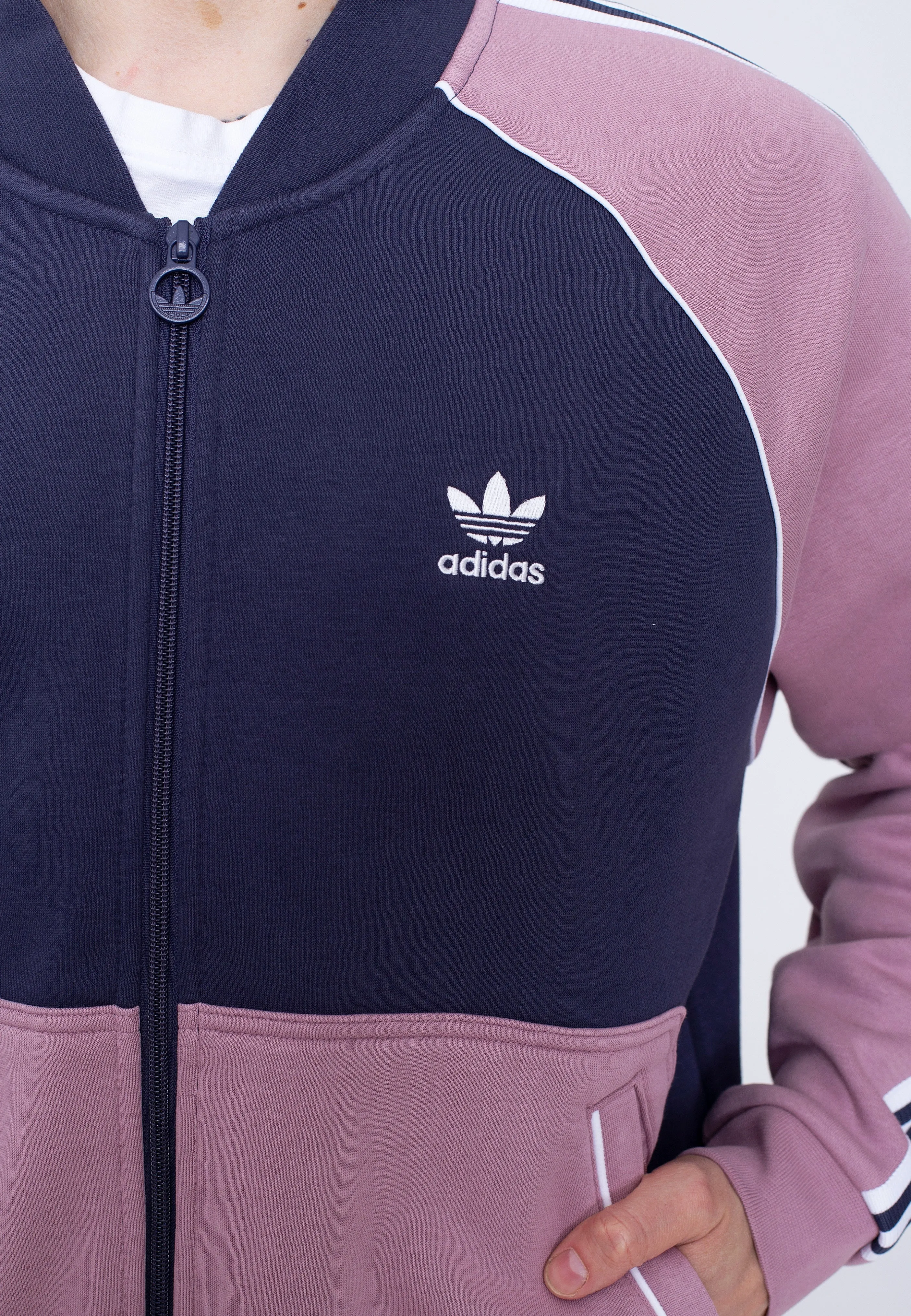 Adidas - SST Fleece Shadow Navy/Magic Mauve - Track Jacket