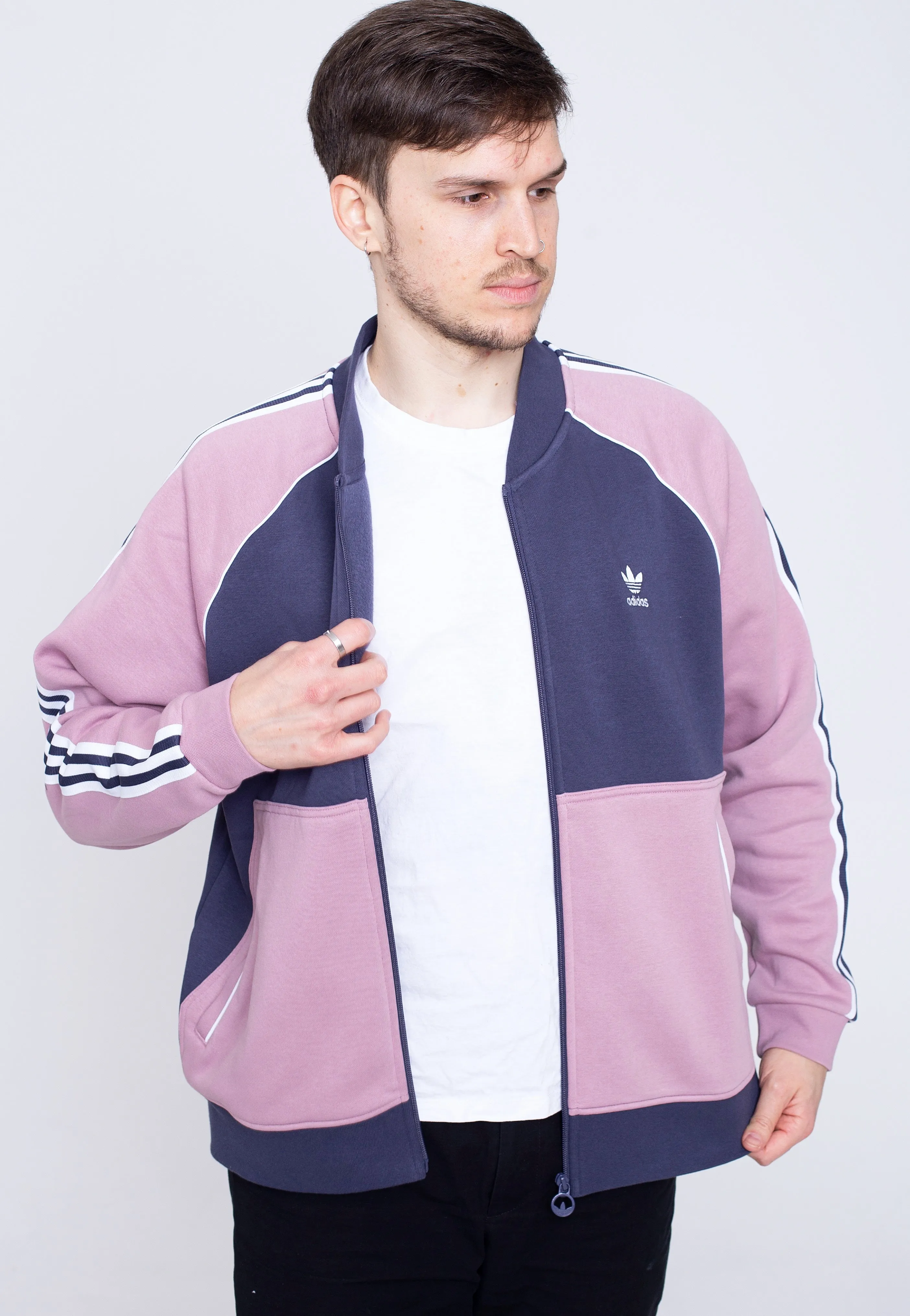 Adidas - SST Fleece Shadow Navy/Magic Mauve - Track Jacket