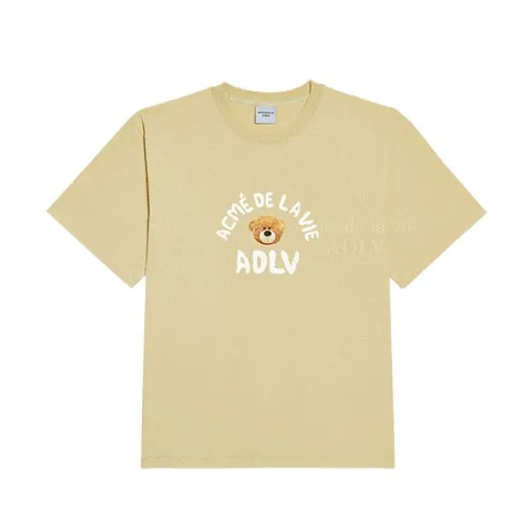 ADLV TEDDY BEAR T-Shirt TEE BEIGE (DIRECTLY FROM KOREA)