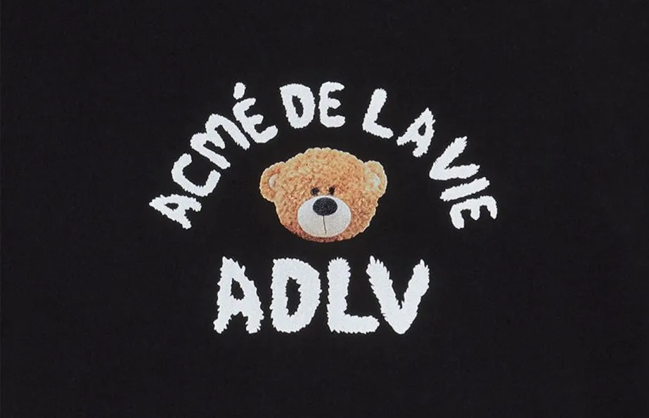 ADLV TEDDY BEAR T-Shirt TEE BLACK (DIRECTLY FROM KOREA)