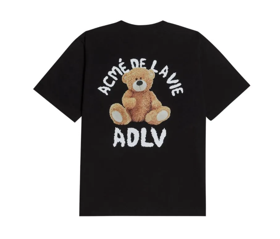 ADLV TEDDY BEAR T-Shirt TEE BLACK (DIRECTLY FROM KOREA)