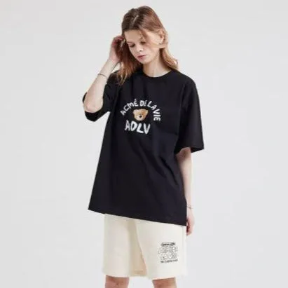 ADLV TEDDY BEAR T-Shirt TEE BLACK (DIRECTLY FROM KOREA)