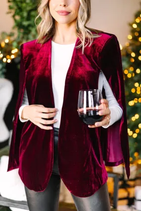 All Eyes on You Velvet Cape Jacket