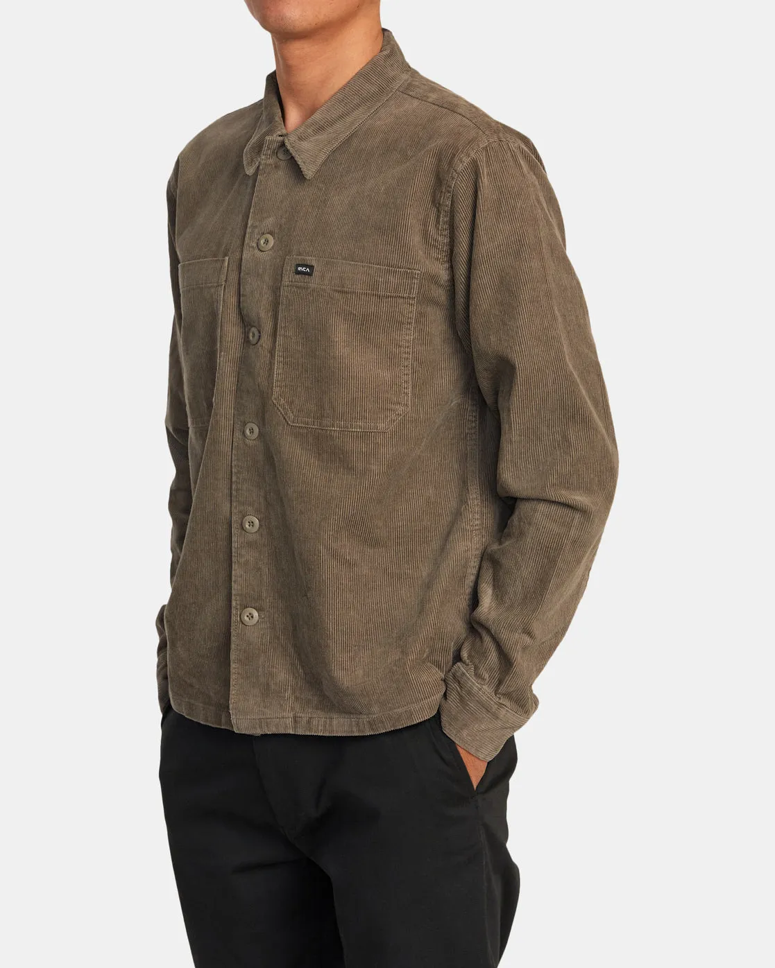 Americana Corduroy Overshirt - Mushroom