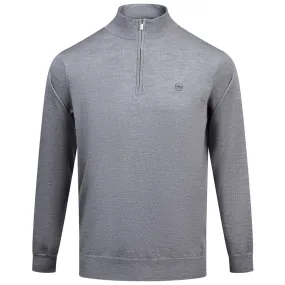 Autumn Crest Quarter Zip Knit British Grey - AW24