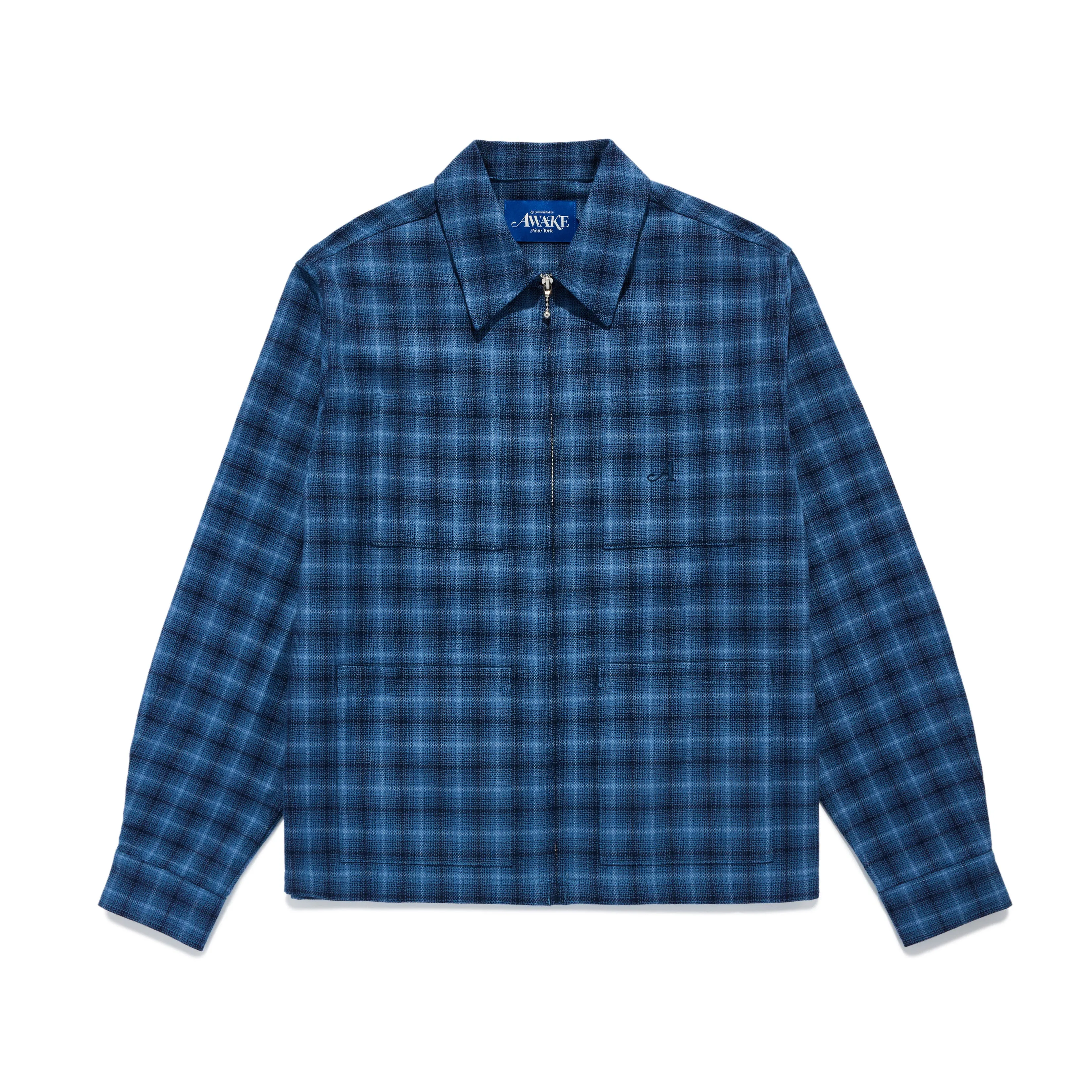 Awake NY Lightweight Plaid Shirt Jacket