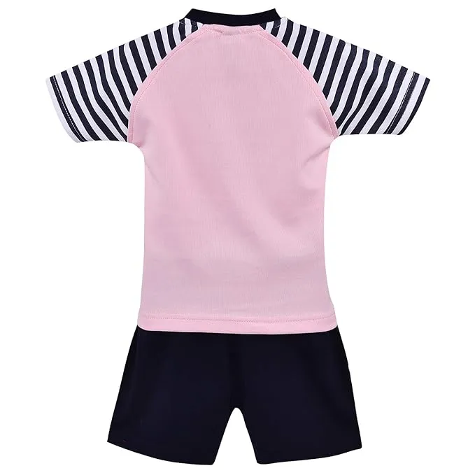 Baby Boys Striped Teddy Bear Detailed Clothing Set