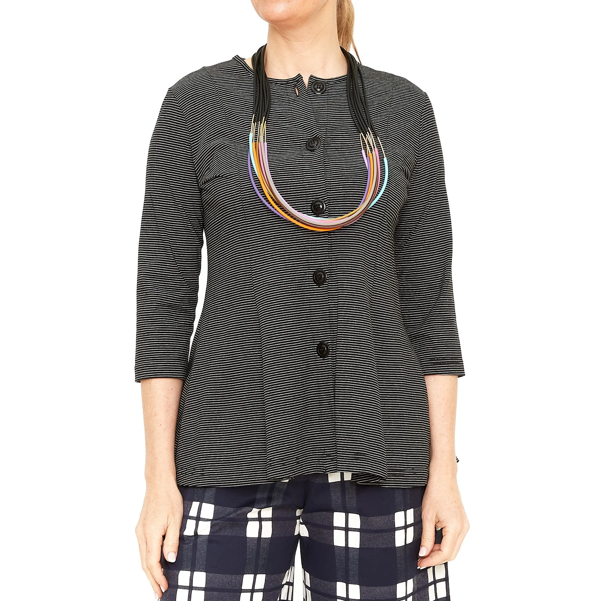 Becca Black Stripe Cardigan