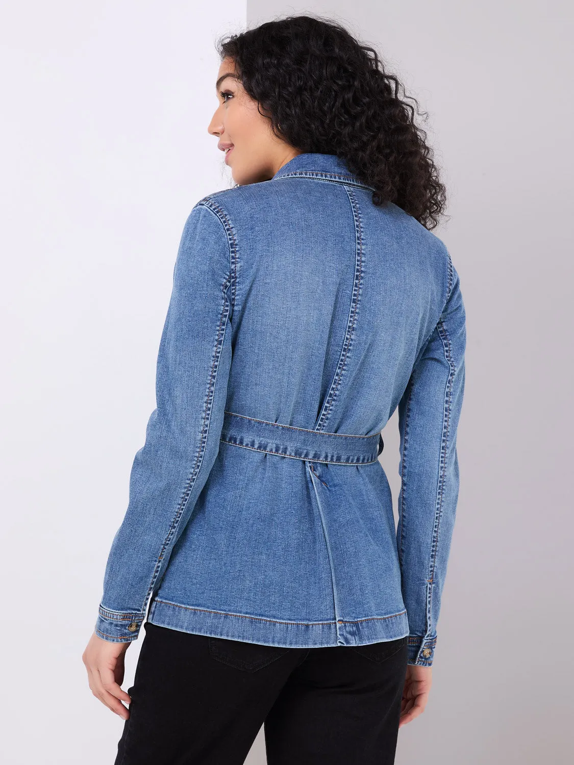 Belted Denim Jacket