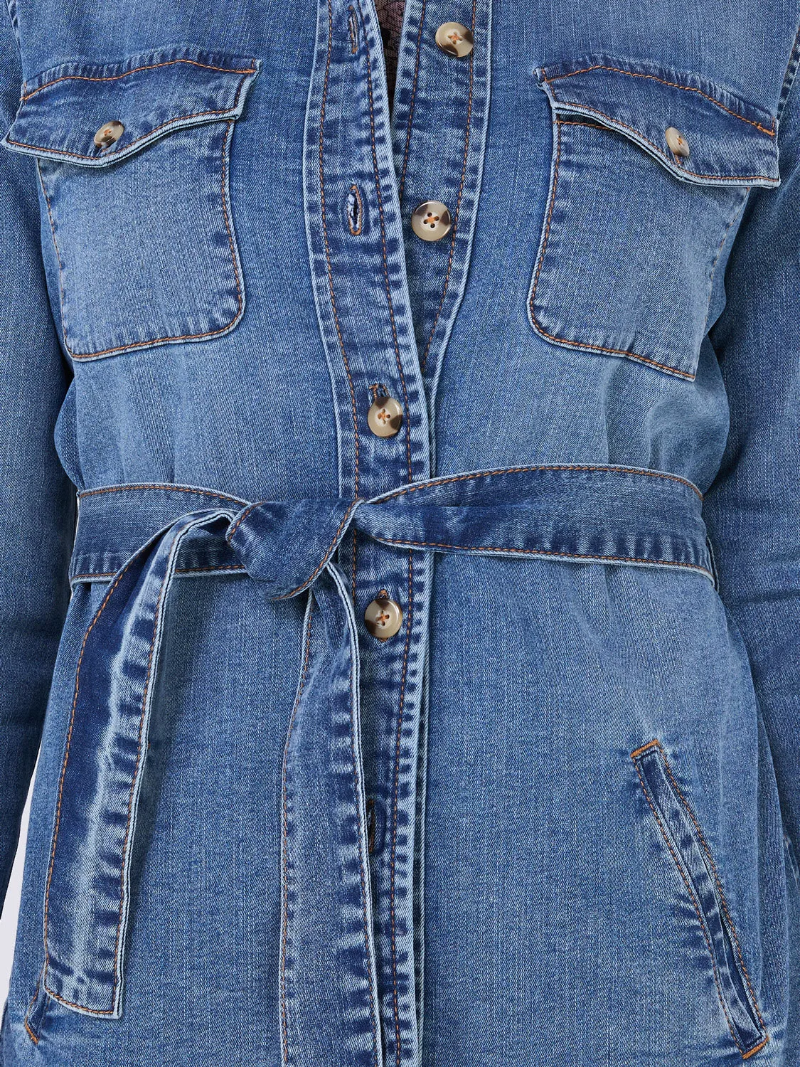 Belted Denim Jacket