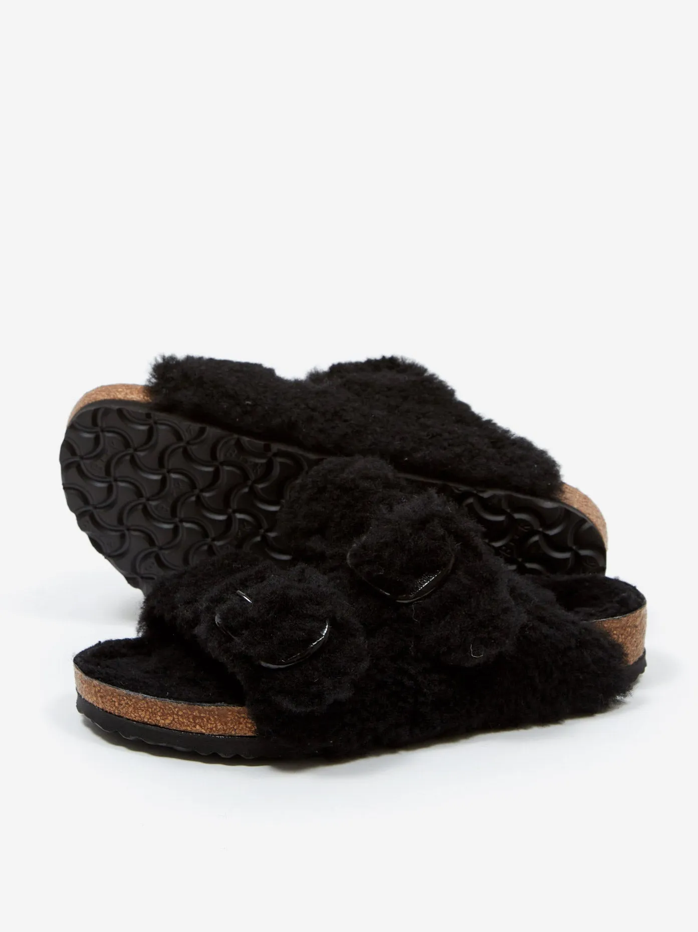 Birkenstock Arizona Big Buckle Shearling Teddy W - Black