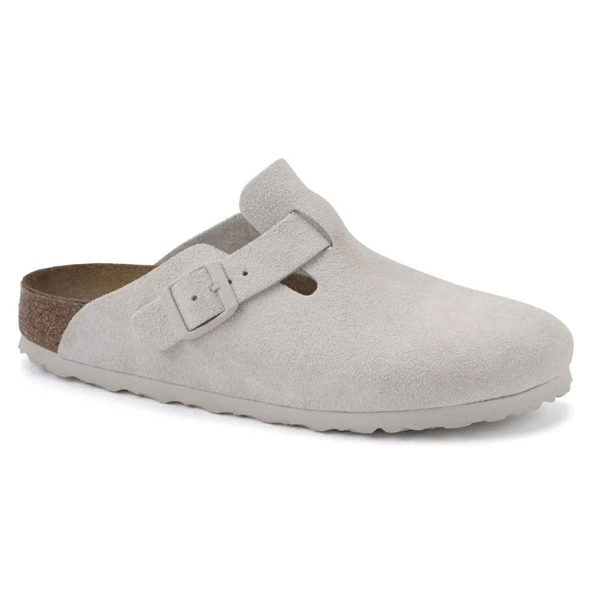 Birkenstock Men's Boston Antique White Suede