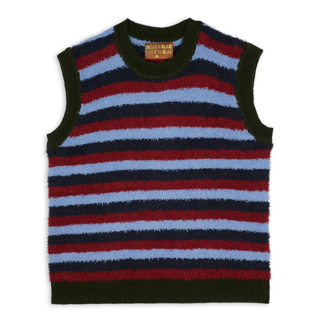 Brain Dead Teddy Fur Striped Vest