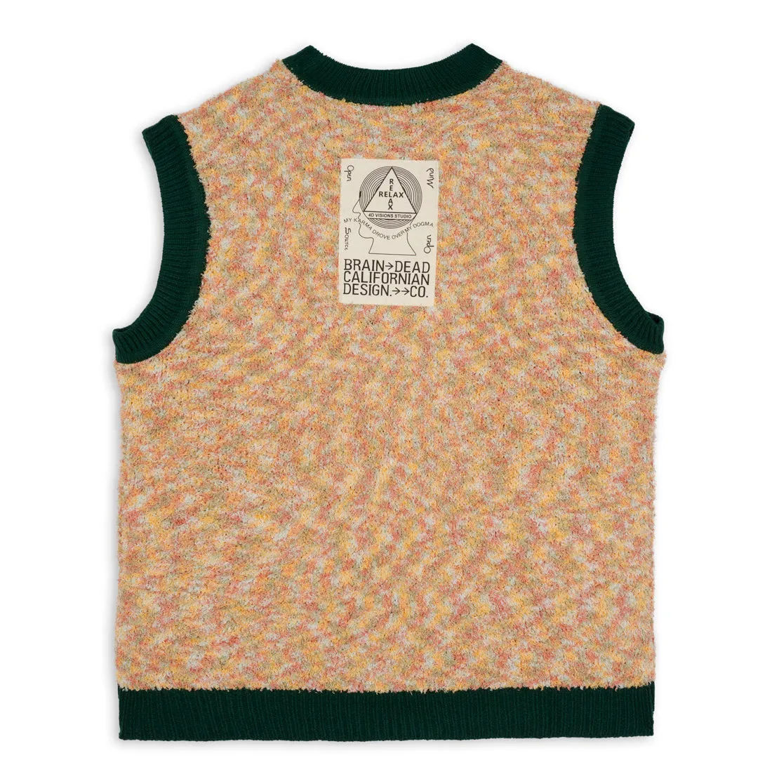 Brain Dead Teddy Fur Striped Vest