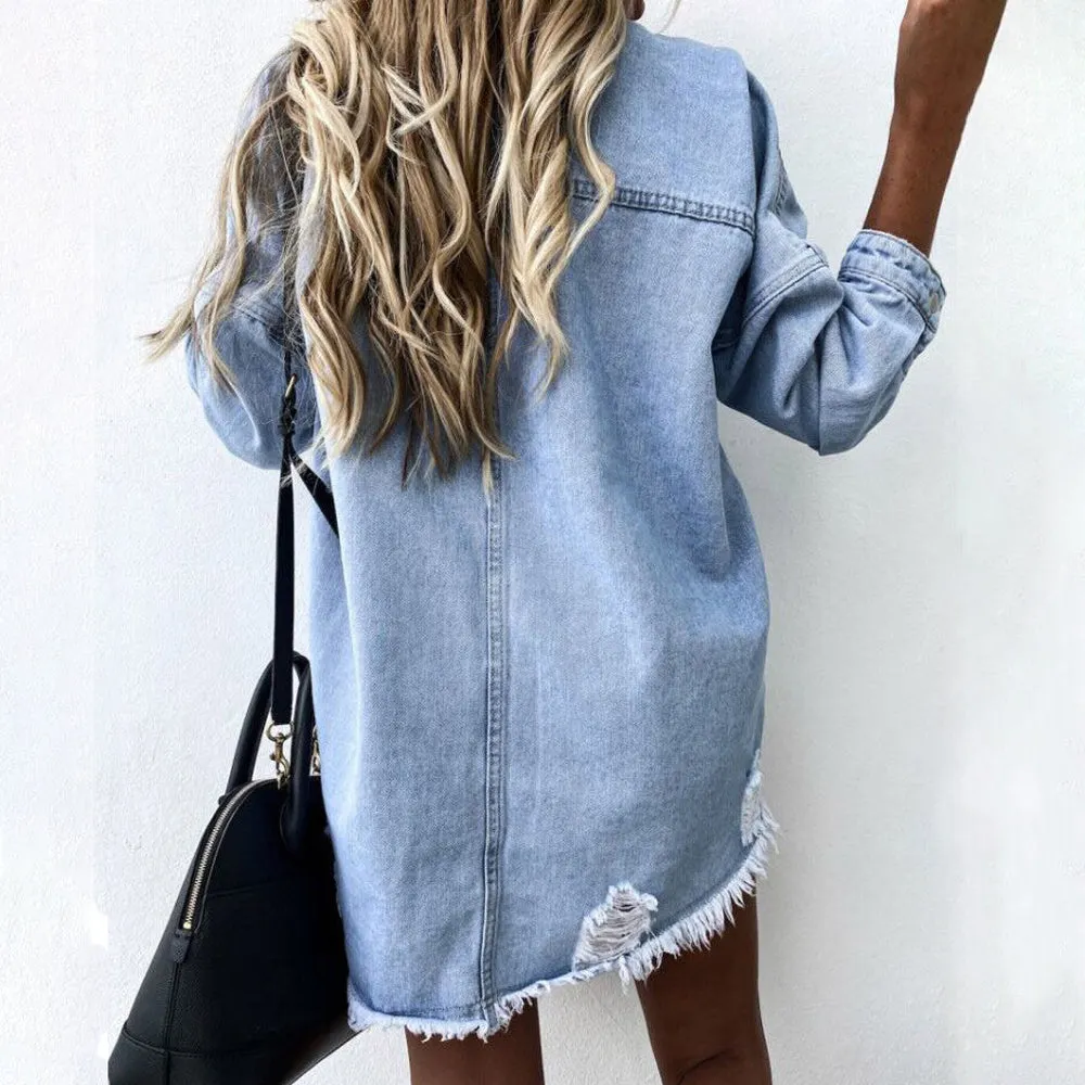 Casual Buttons Denim Jackets