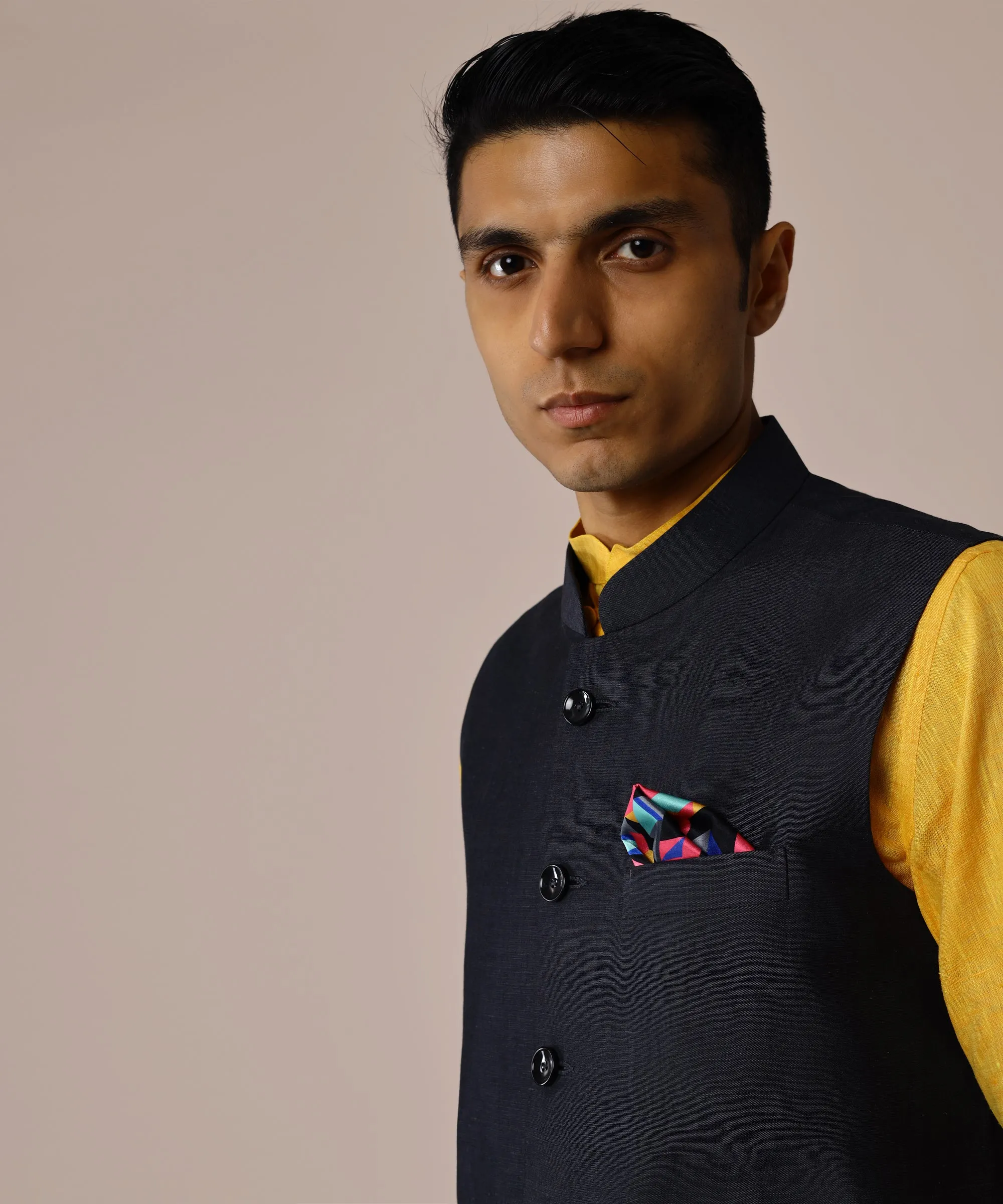 Charcoal Black Nehru Jacket