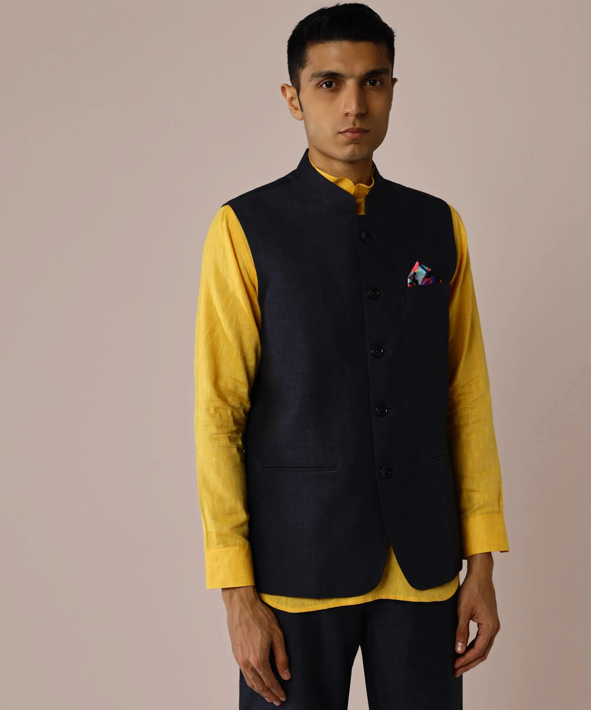 Charcoal Black Nehru Jacket