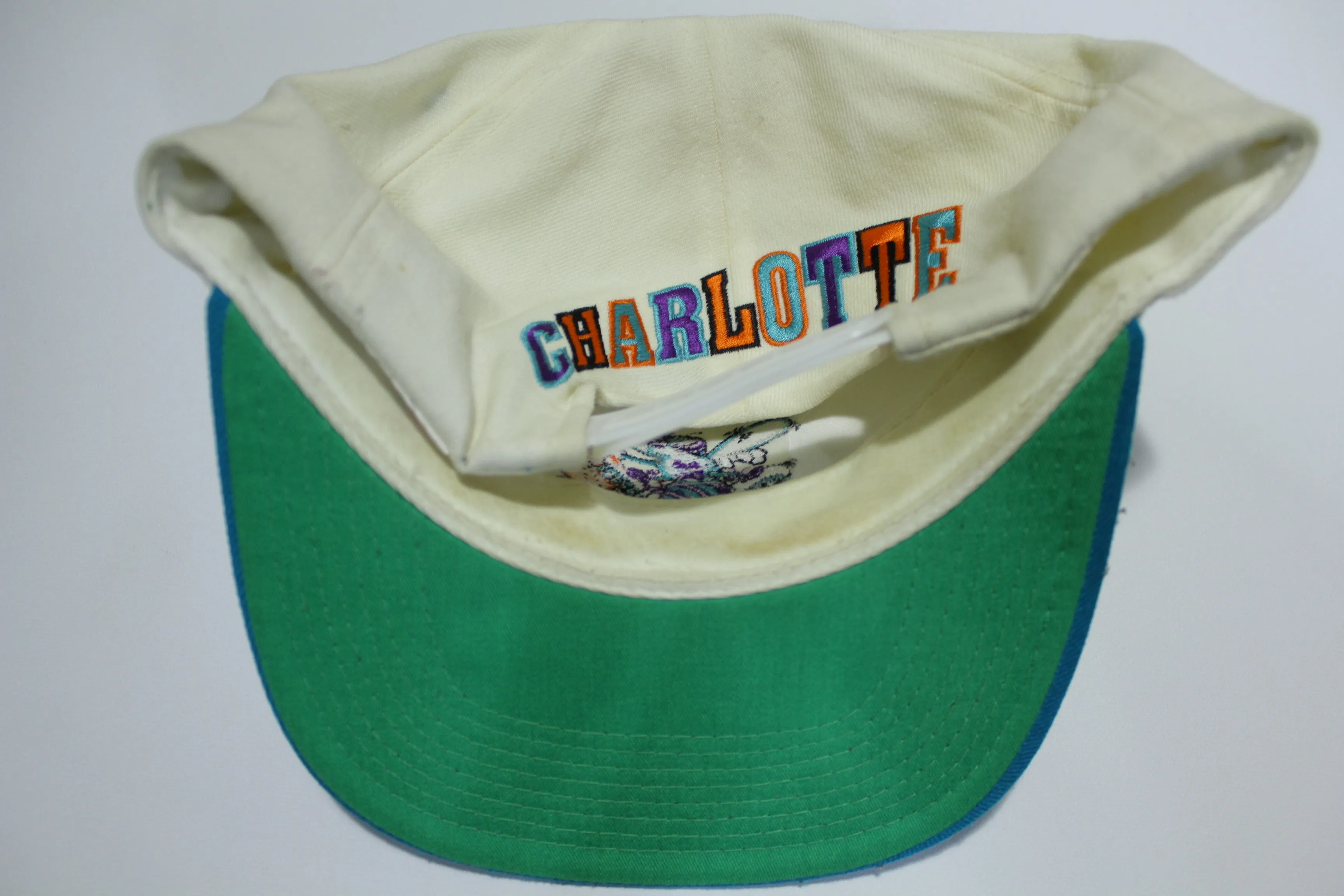 Charlotte Hornets Grossman Wool Vintage 90s Adjustable Back Snapback Hat