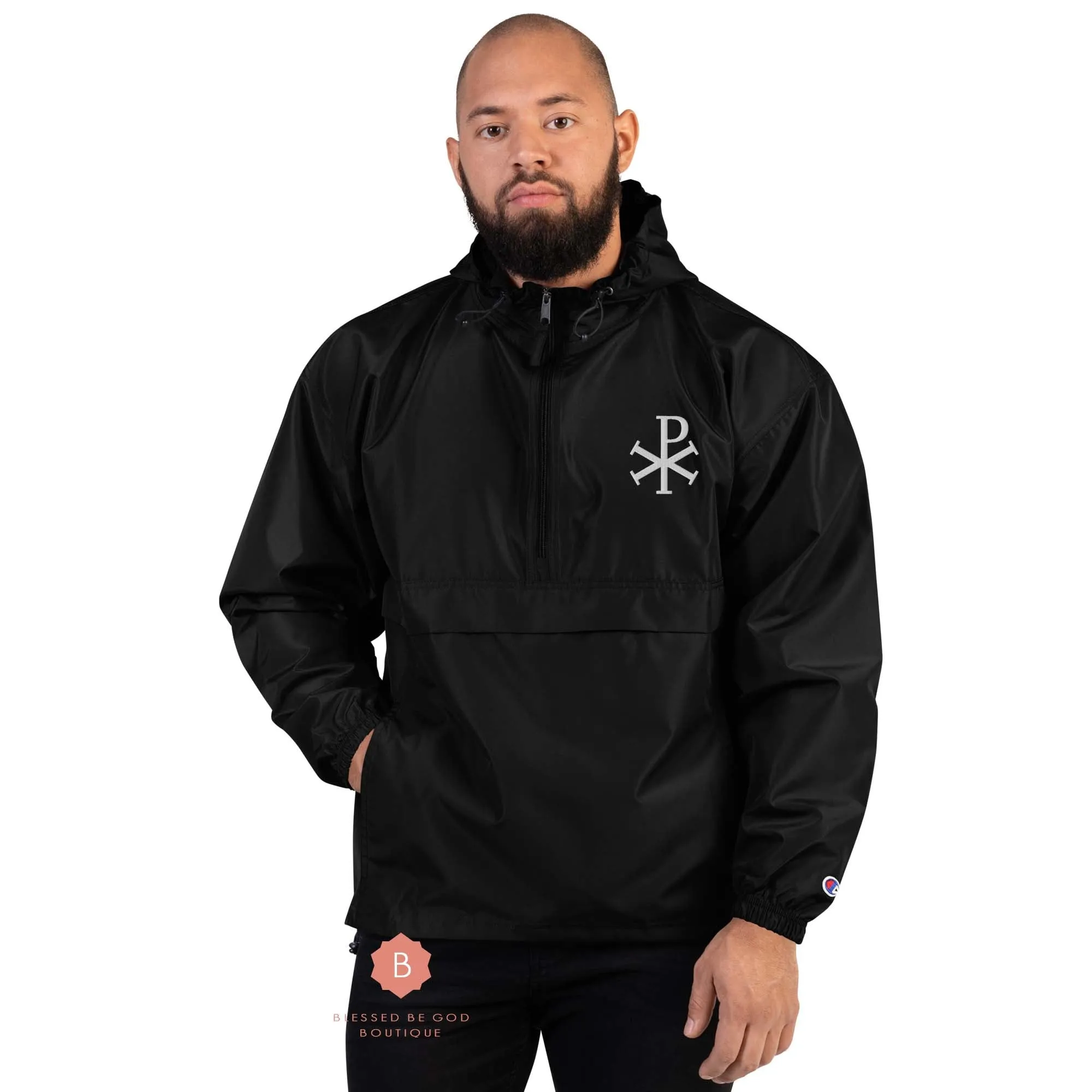 Chi Rho Catholic Embroidered Champion Jacket