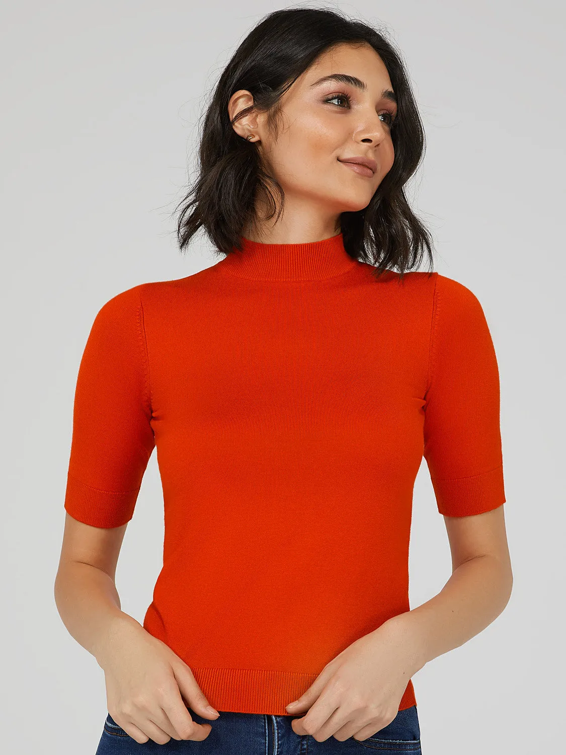 Classic Mock Neck Sweater