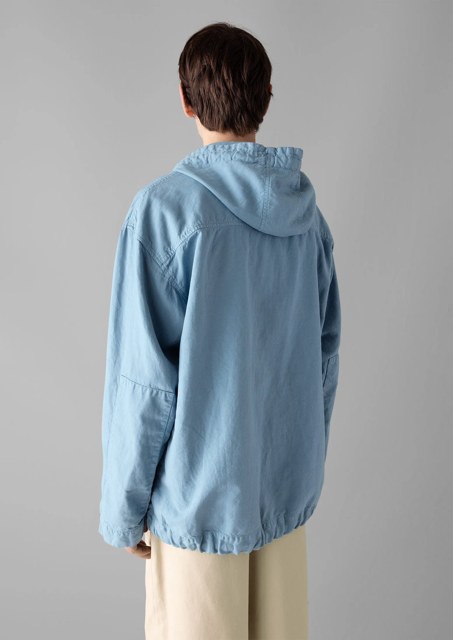 Cotton Linen Hooded Smock | Lake