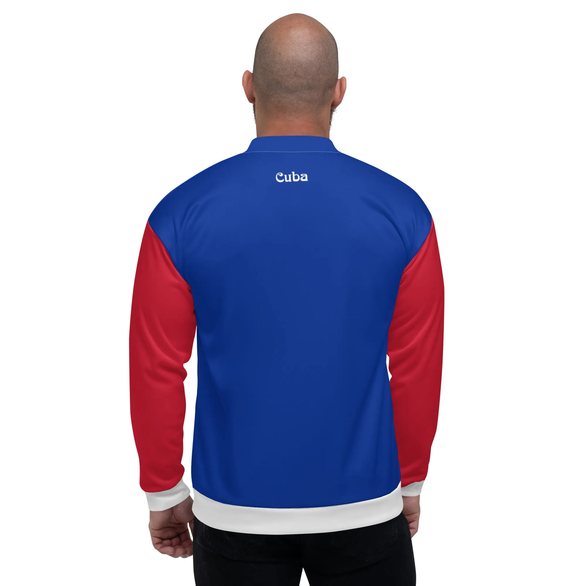 Cuban Flag Jacket / Blue Bomber Jacket / Cuban Style Clothing