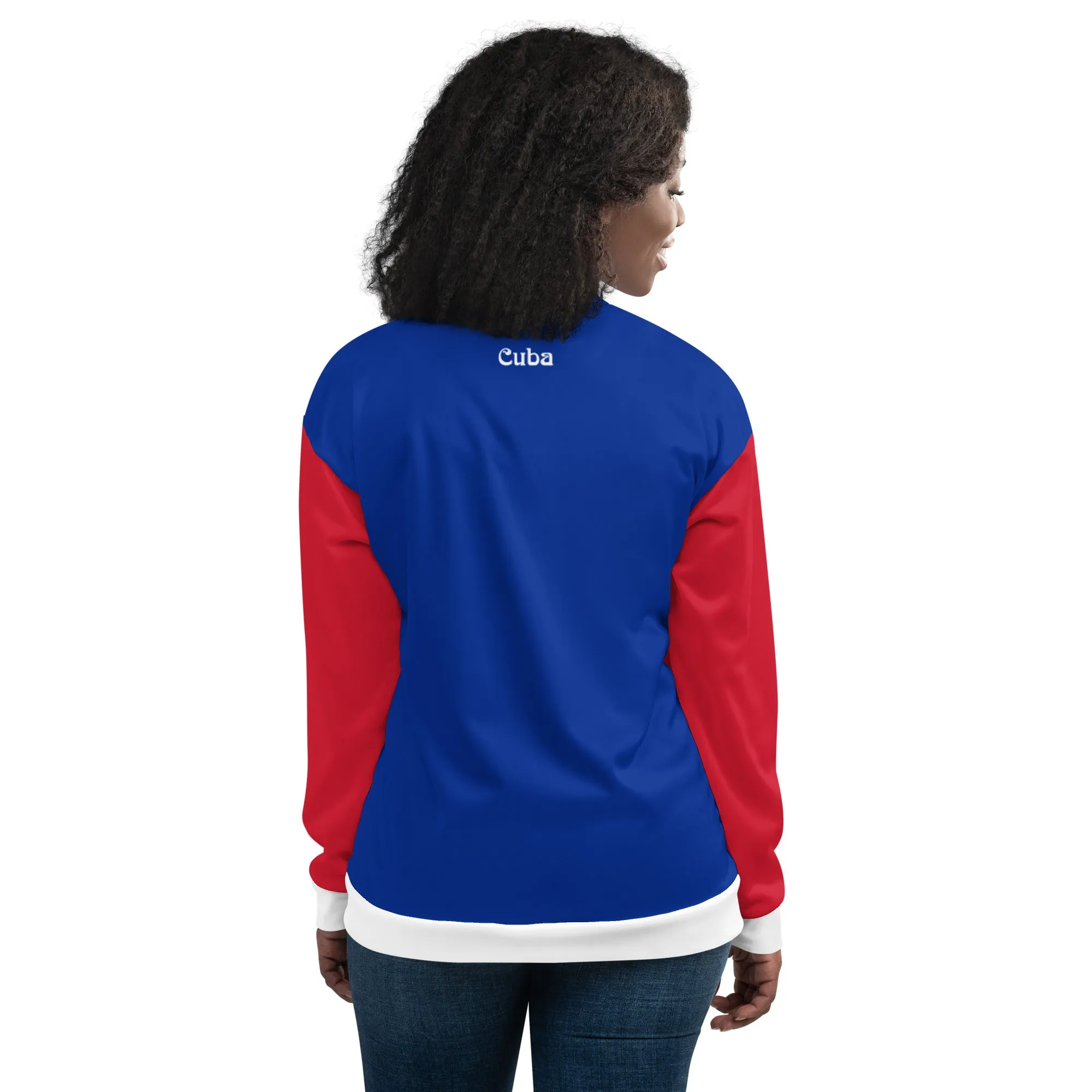 Cuban Flag Jacket / Blue Bomber Jacket / Cuban Style Clothing