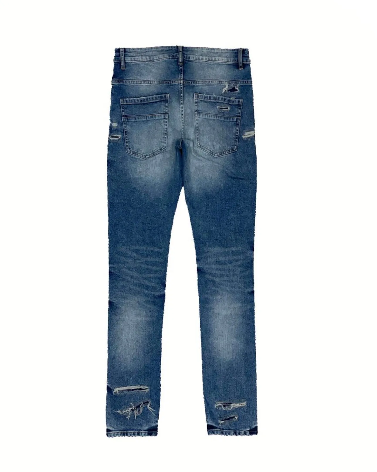 Destroyed & Repaired Denim Jean