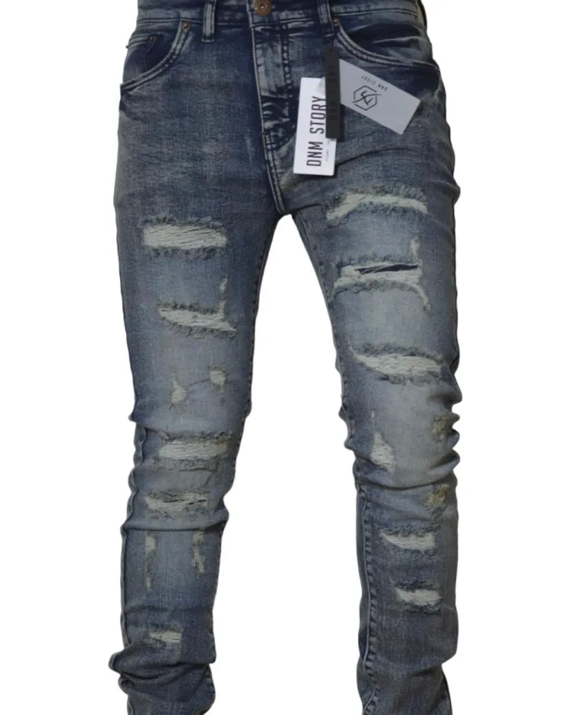 Distressed Skinny Denim Jean