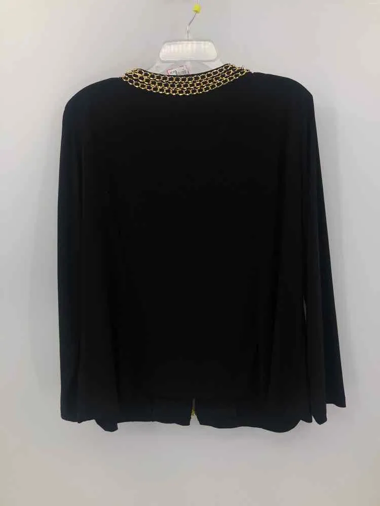 Dressbarn Size 3X Black/gold chain Knit Top