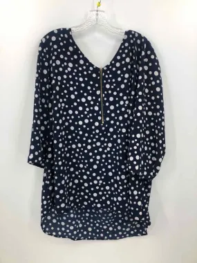 Dressbarn Size 3X Navy/White Polka Dot Blouse