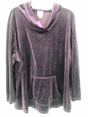 Dressbarn Size 3X Wine velour Knit Top