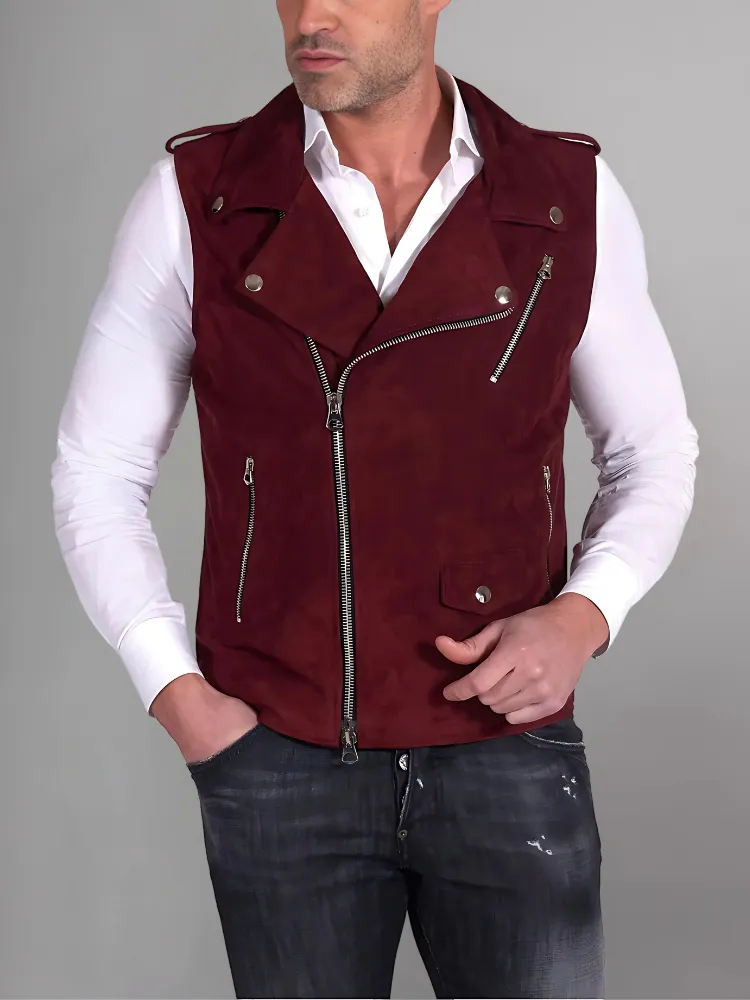 DYLAN MEN'S MOTORCYCLE LEATHER VEST