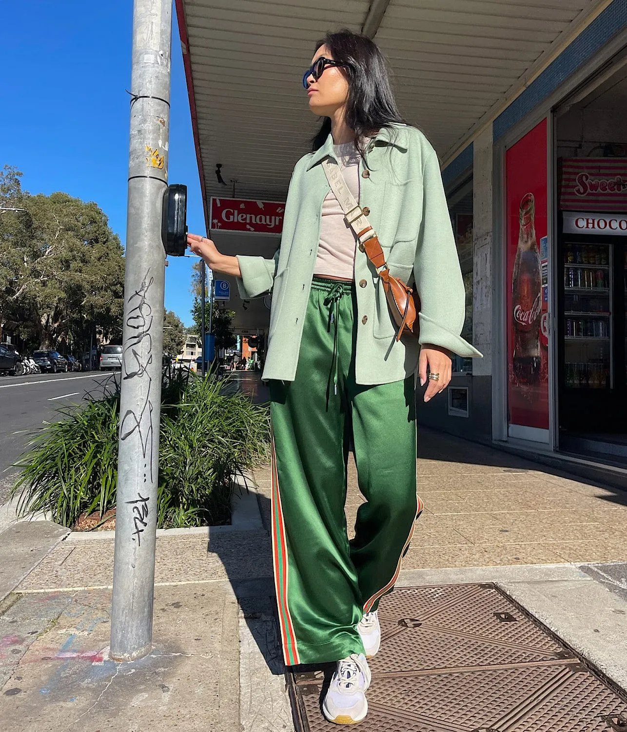 FLORENTINE CASHMERE SHIRT JACKET- SEAFOAM