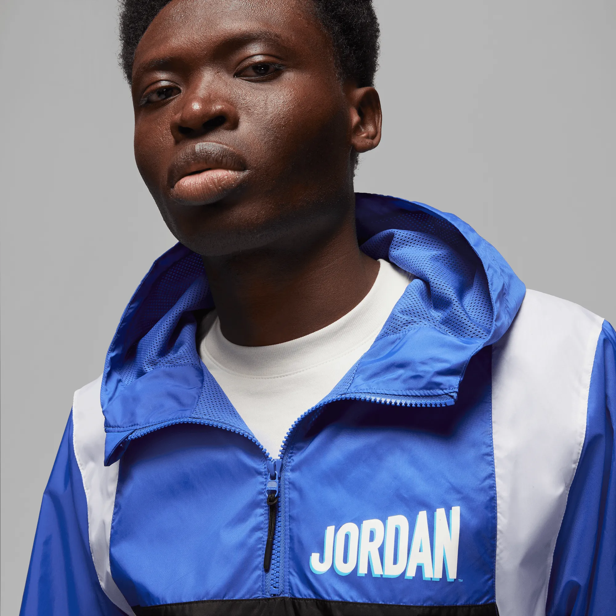 Jordan - Men - Flight MVP Hooded Jacket - Game Royal/White/Black