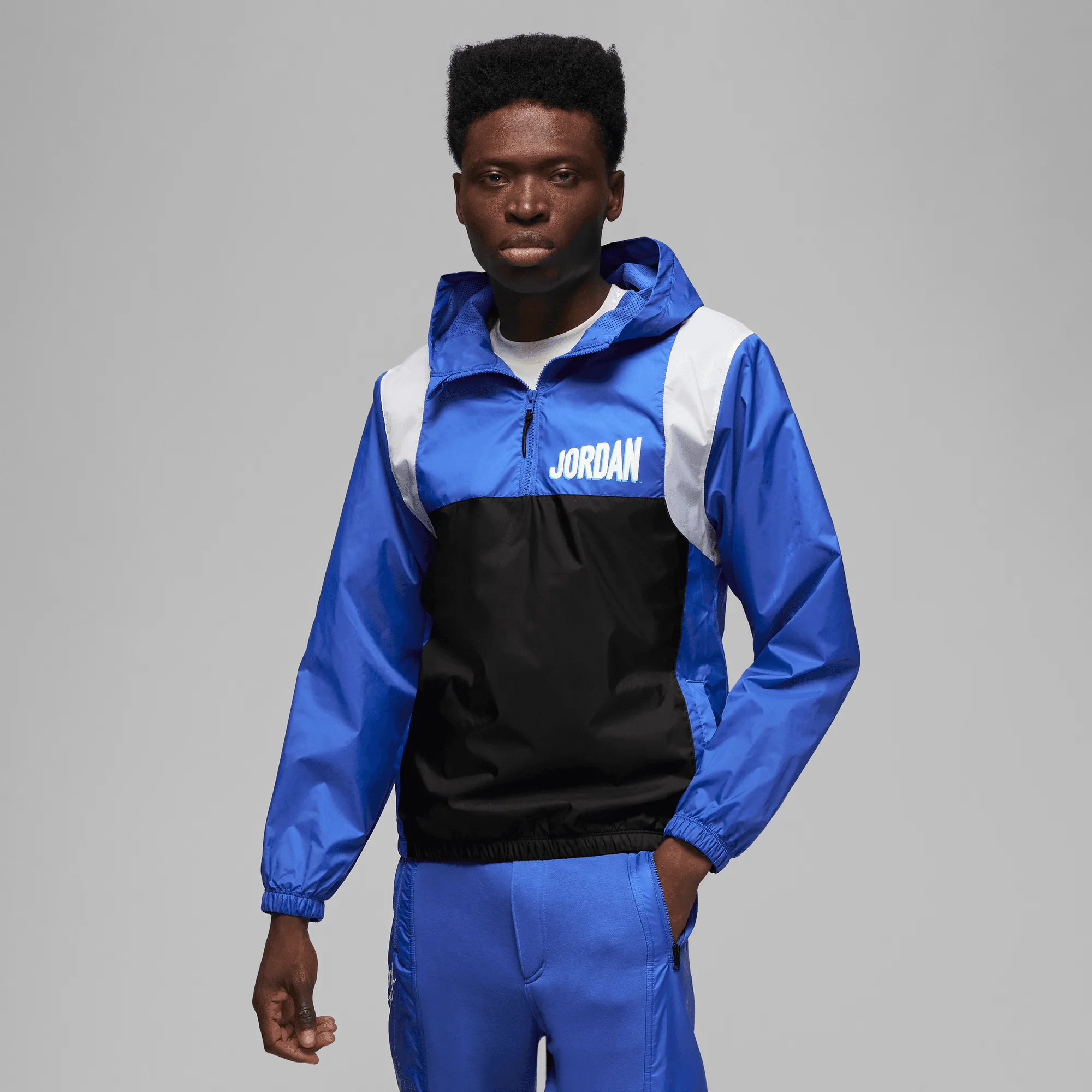 Jordan - Men - Flight MVP Hooded Jacket - Game Royal/White/Black