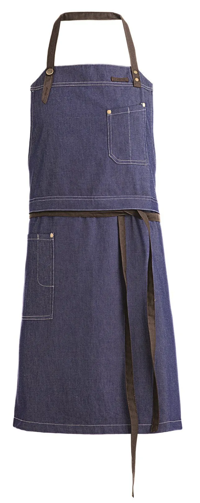 Kentaur 30360 Denim Blue Raw Bib Apron