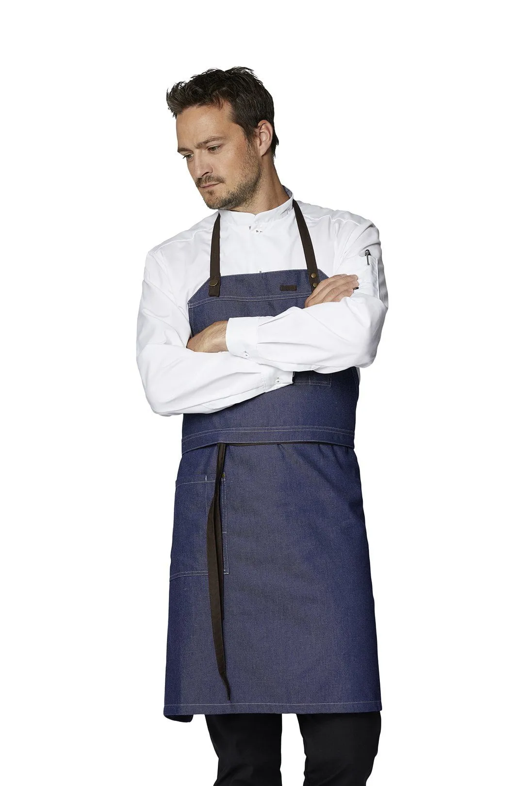 Kentaur 30360 Denim Blue Raw Bib Apron