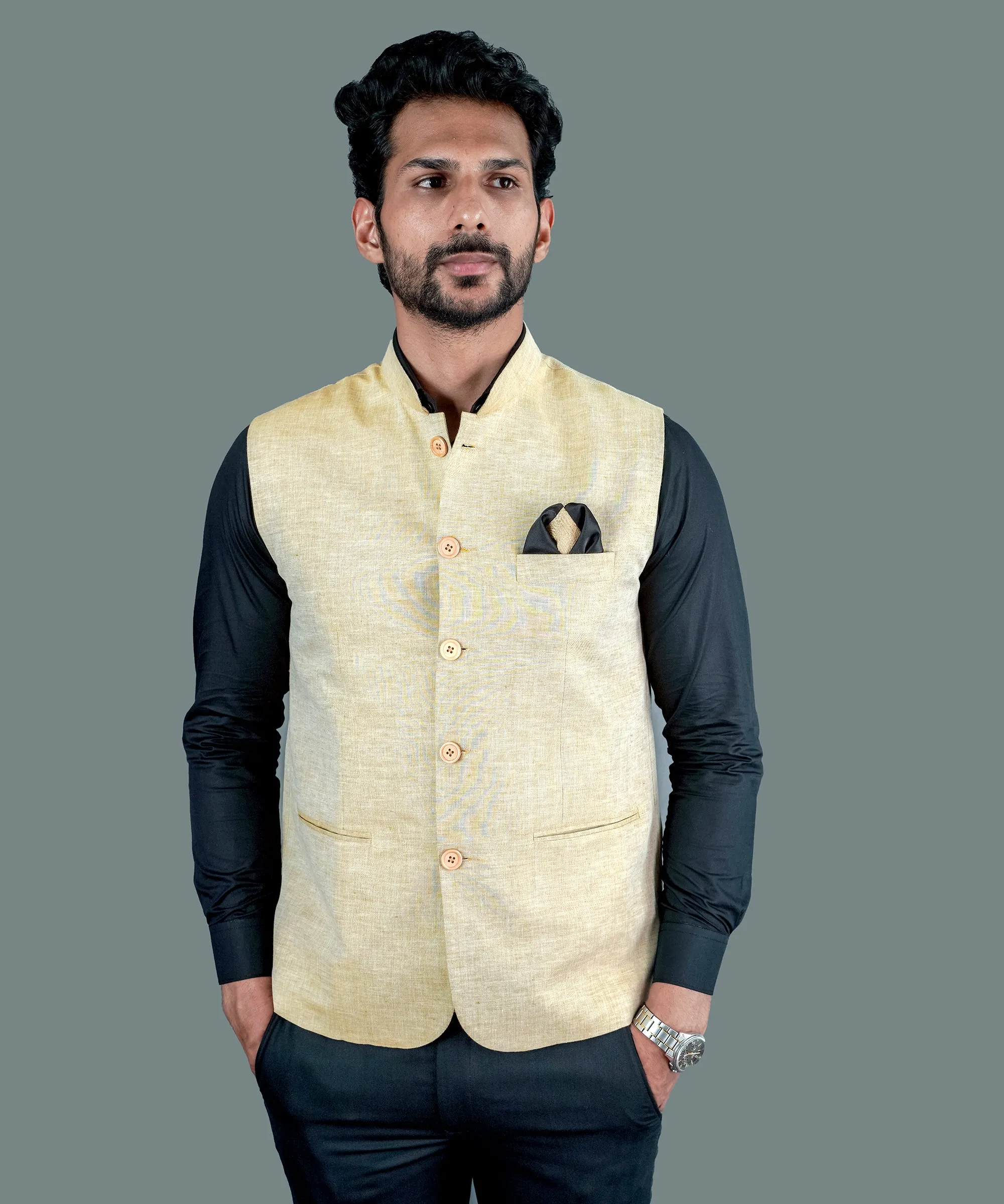 Khaki Nehru Jacket