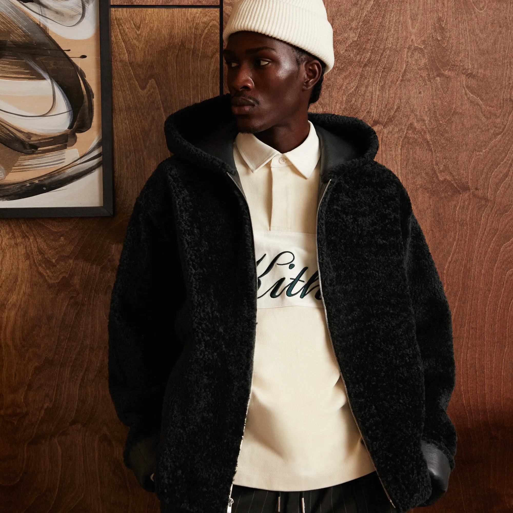 Kith Ryer Hooded Shearling Jacket - Stadium