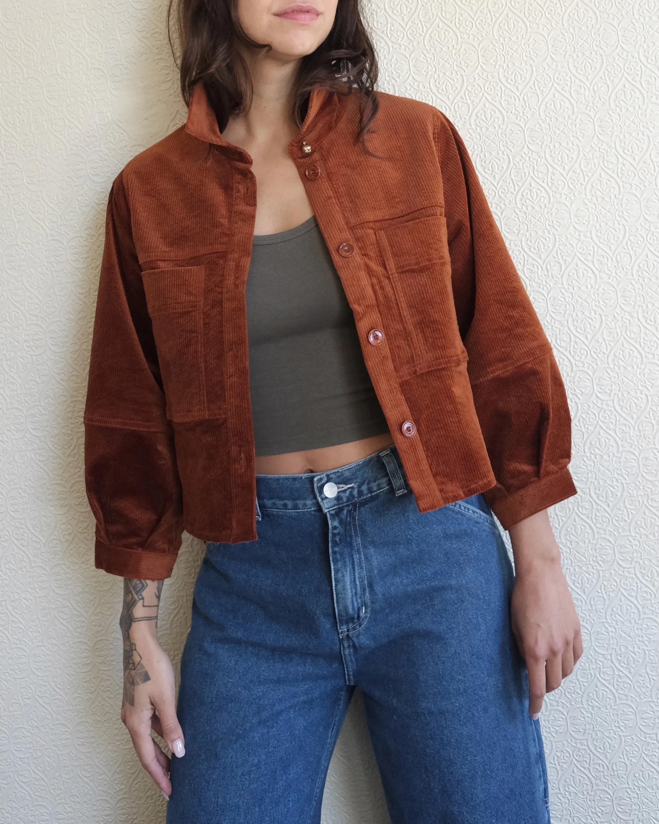 Leone Overshirt, Copper Corduroy