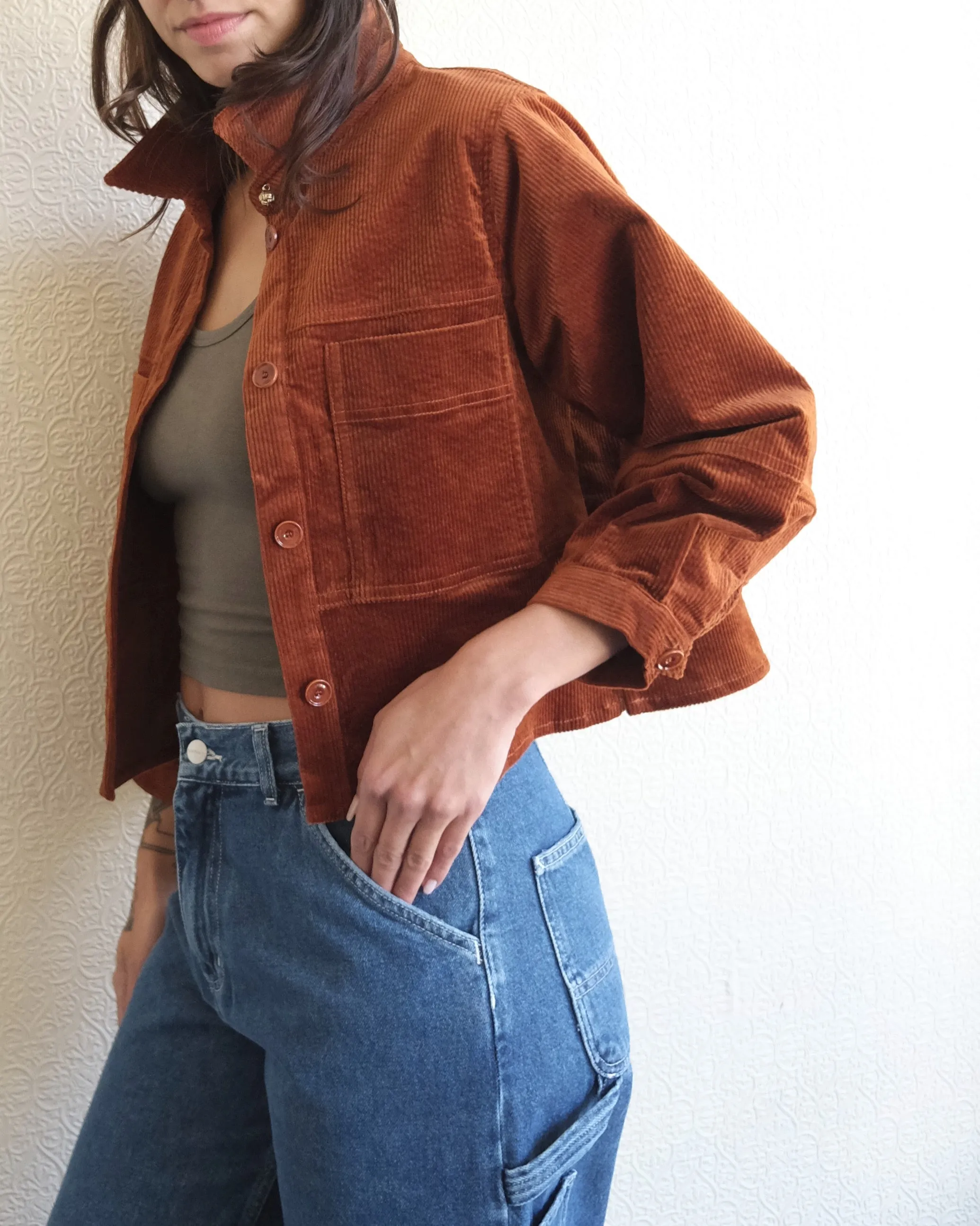 Leone Overshirt, Copper Corduroy