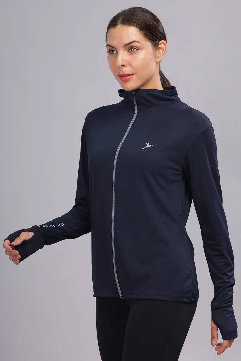 Navy Blue - Women's Sunblock Jacket