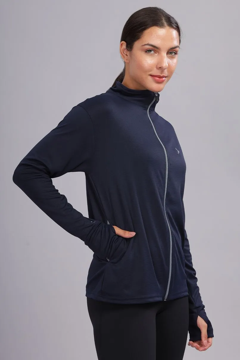 Navy Blue - Women's Sunblock Jacket